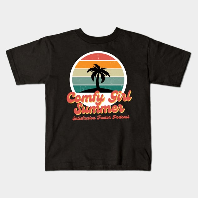 Comfy Girl Summer Kids T-Shirt by Satisfaction Factor Pod